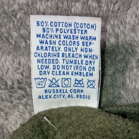 Vintage 90s BLANK RUSSELL ATHLETIC Crewneck Sweatshirt X-Large Green Made In Usa - Picture 12 of 16